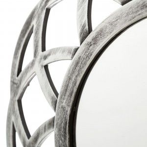 Specchio circolare in argento made in polipropilene