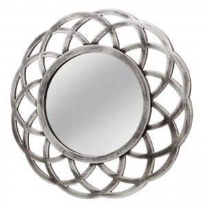 Specchio circolare in argento made in polipropilene