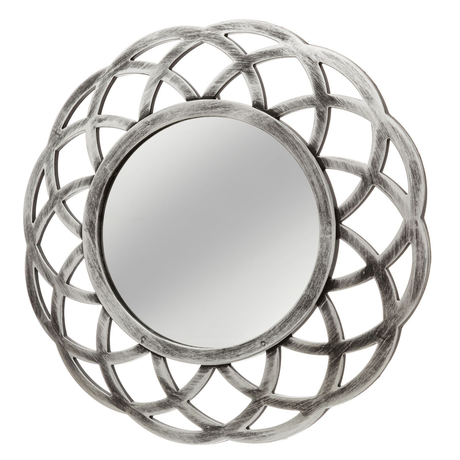 Miroir circulaire en argent fabriqué en polypropylène