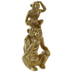 FIGURA MONO SUBIDOS DORADO...