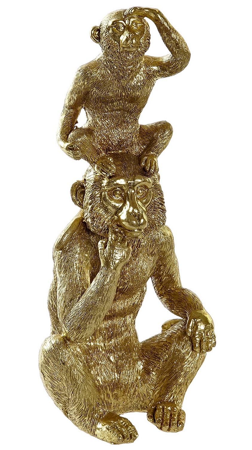 FIGURA MONO SUBIDOS DORADO...
