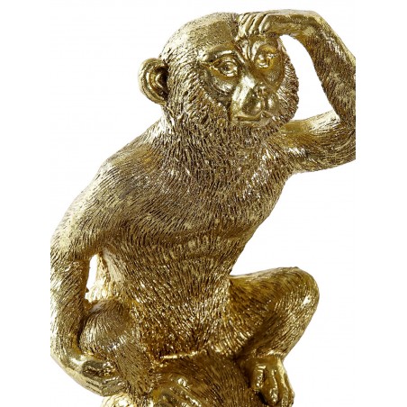 FIGURA MONO SUBIDOS DORADO 13,5X10X30CM