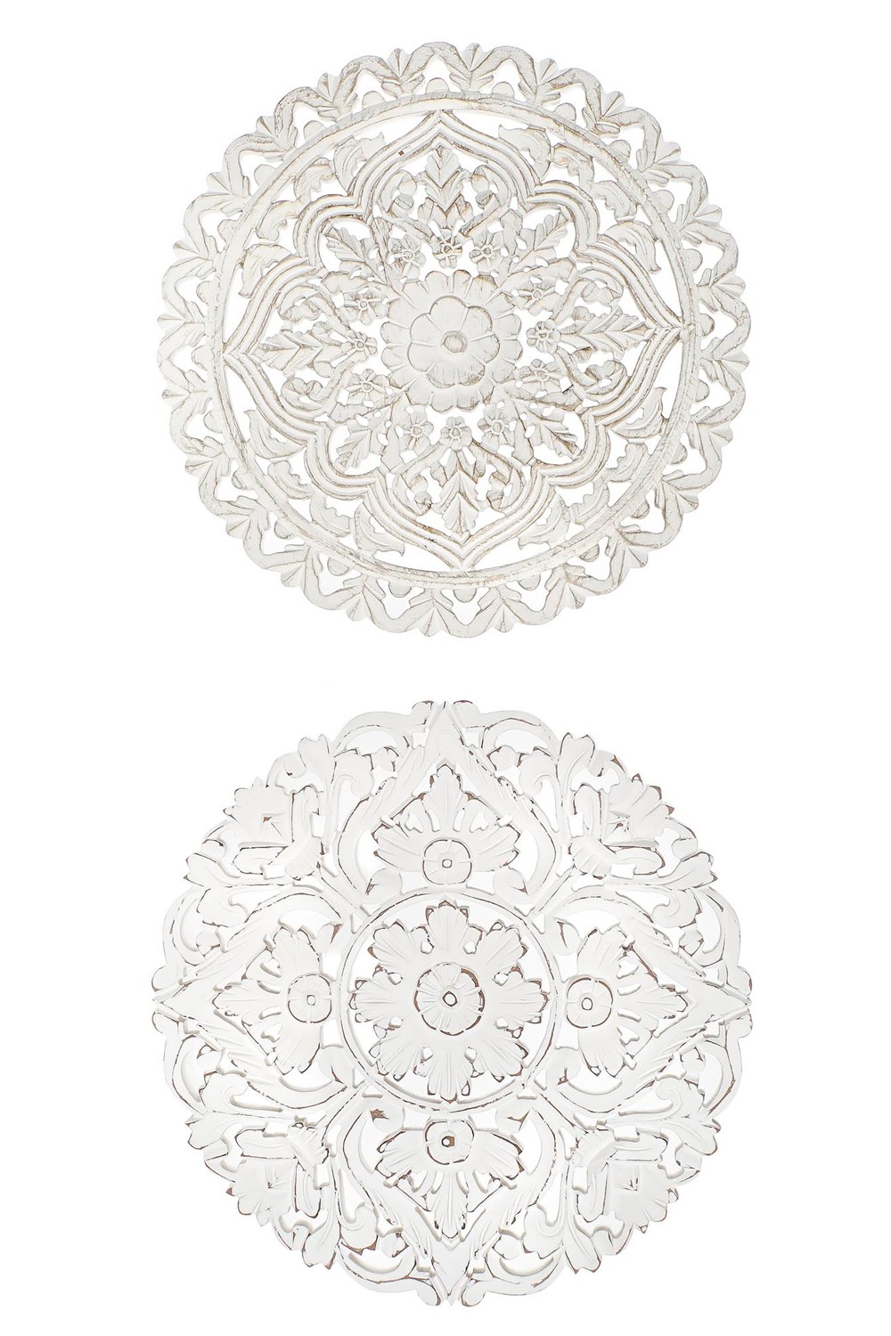 DECORACIÓN PARED RETABLO TALLADO MDF MANDALA FLOWER 40x40CM