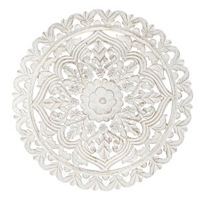 DECORACIÓN PARED RETABLO TALLADO MDF MANDALA FLOWER 40x40CM