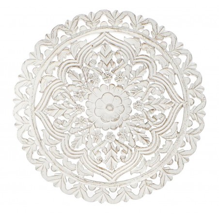 DECORACIÓN PARED RETABLO TALLADO MDF MANDALA FLOWER 40x40CM