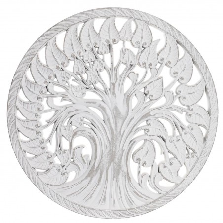 DECORACIÓN PARED RETABLO TALLADO CIRCULAR MDF ÁRBOL DE LA VIDA 60x60CM