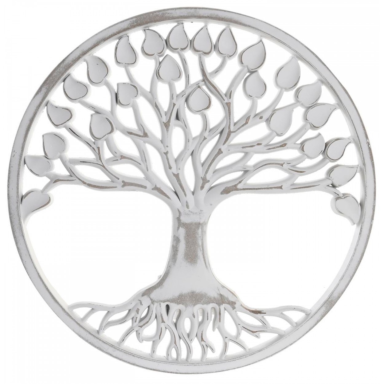 DECORACIÓN PARED RETABLO TALLADO CIRCULAR MDF ÁRBOL DE LA VIDA 39X39CM