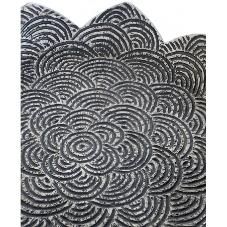 CENTRO DE MESA FLOR LOTO RESINA 39X39X7CM