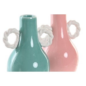 JARRON DECORATIVO ALTO BOTELLA VINTAGE DOBLE ASA 10,5X9X15CM