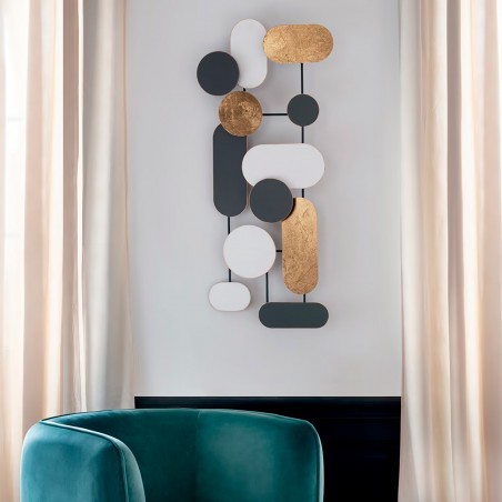 DECORACION PARED METALICA MODERNA THIER 115X51,5CM