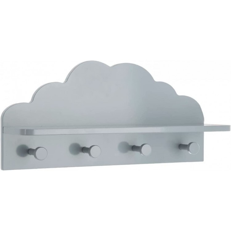 *TARA* PERCHERO PARED INFANTIL MADERA LUR CON BALDA GRIS