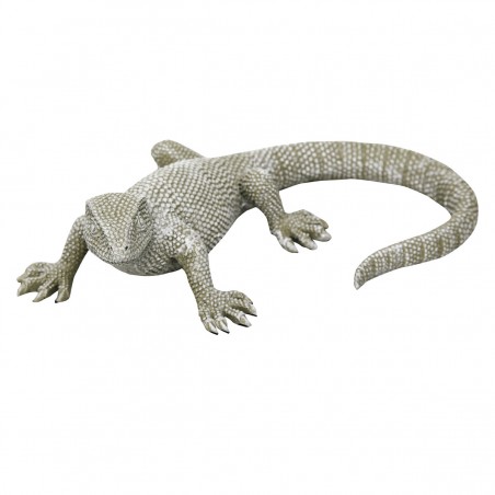 FIGURA DECORATIVA RESINA LAGARTIJA GRIS KRATY 16,5X13X4,8CM