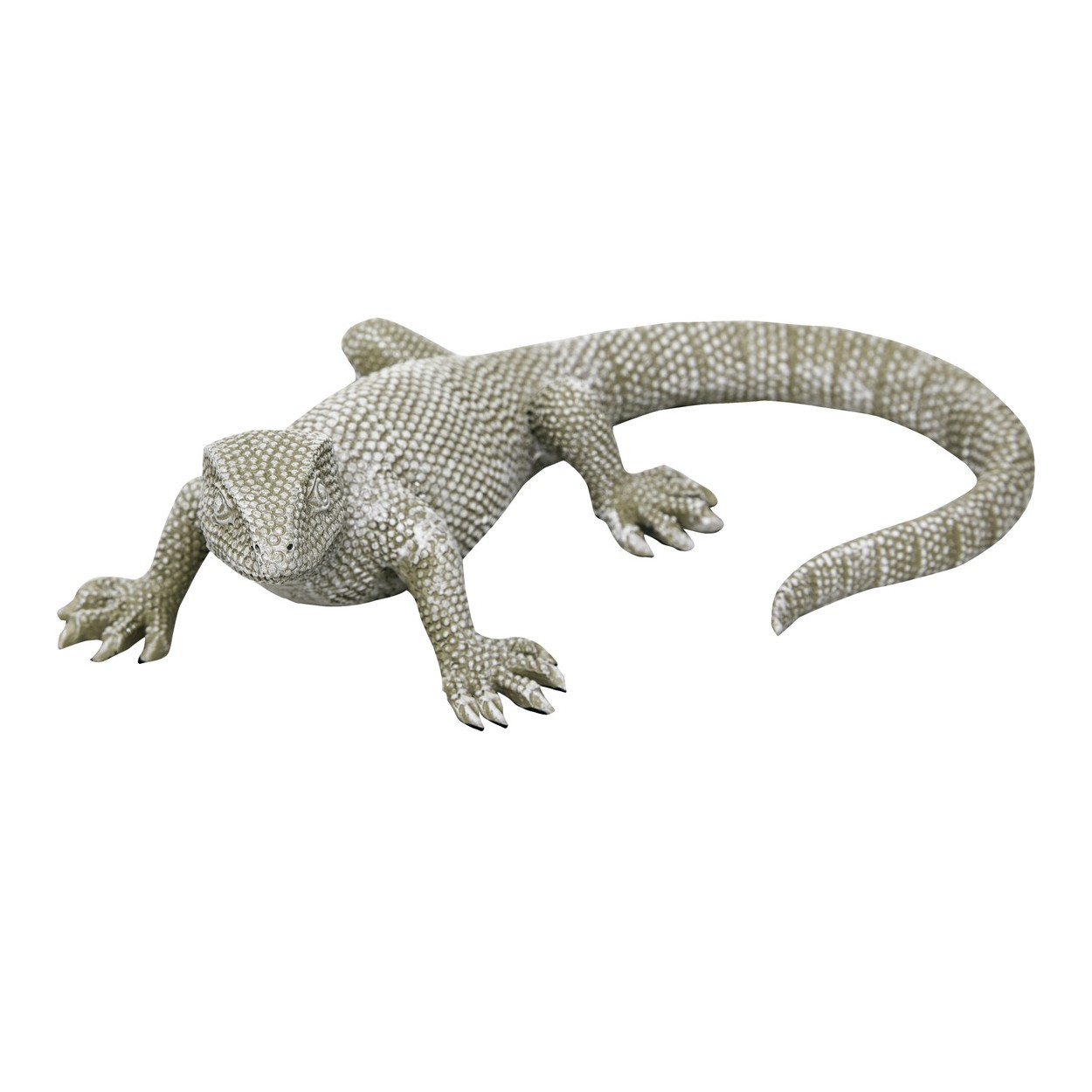 FIGURA DECORATIVA RESINA LAGARTIJA GRIS KRATY 16,5X13X4,8CM
