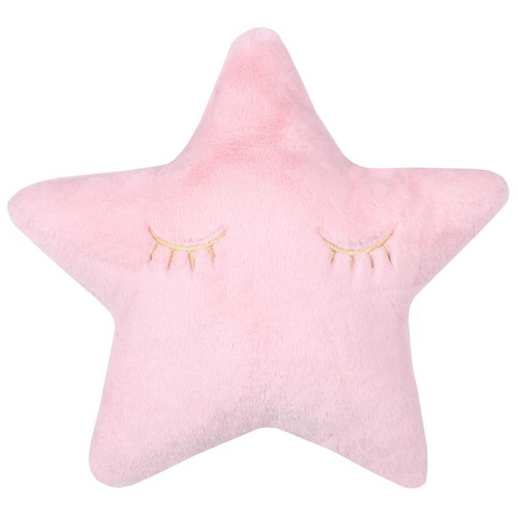 COJÍN INFANTIL DECORATIVO ESTRELLA ROSA 40X40CM