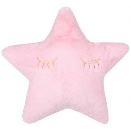 COJÍN INFANTIL DECORATIVO ESTRELLA ROSA 40X40CM