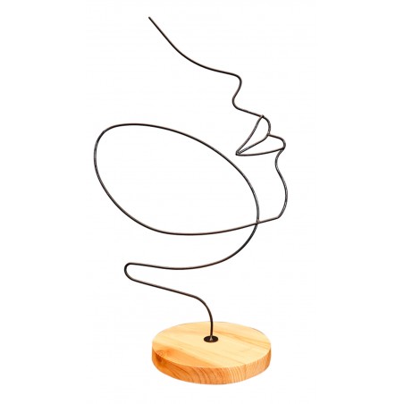 FIGURA DECORATIVA METÁLICA SILUETA LINEAL 30X15X45CM