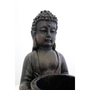 PORTAVELAS DECORATIVO BUDA ZEN 14CM
