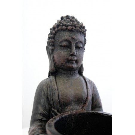 PORTAVELAS DECORATIVO BUDA ZEN 14CM