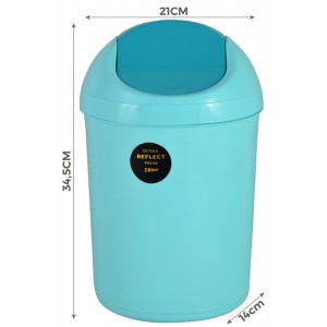 PAPELERA OFICINA PVC TAPA COLORS 34,50X21X14CM