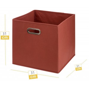 CAJA ALMACENAJE PLEGABLE TERRACOTA 31X31CM