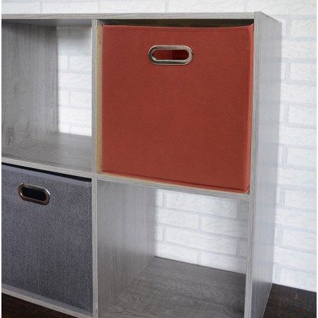 CAJA ALMACENAJE PLEGABLE TERRACOTA 31X31CM