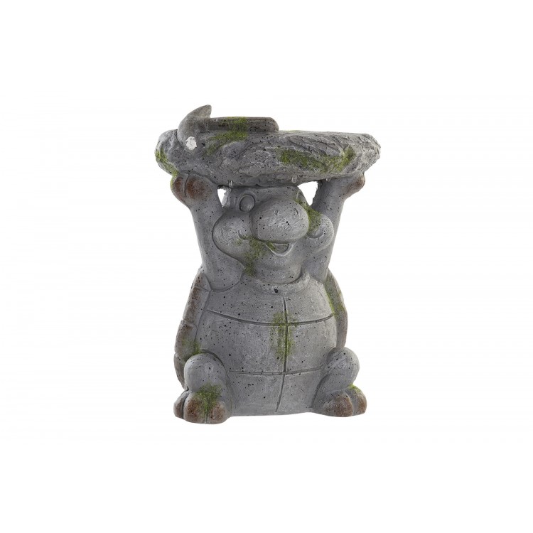 *TARA* MACETERO DECORATIVO TORTUGA MAGNESIA LED 27,6X21,5X36CM