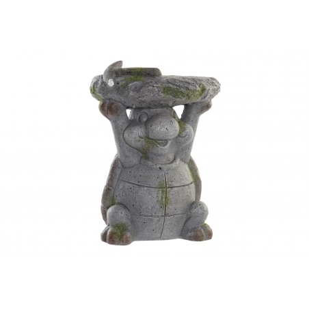 *TARA* MACETERO DECORATIVO TORTUGA MAGNESIA LED 27,6X21,5X36CM
