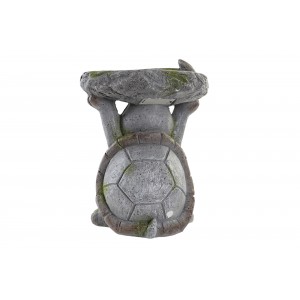 *TARA* MACETERO DECORATIVO TORTUGA MAGNESIA LED 27,6X21,5X36CM