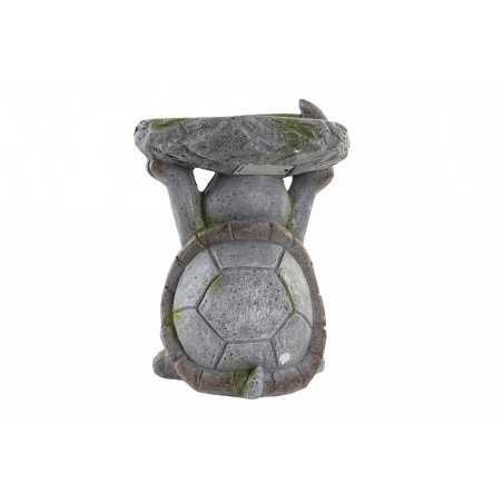 *TARA* MACETERO DECORATIVO TORTUGA MAGNESIA LED 27,6X21,5X36CM