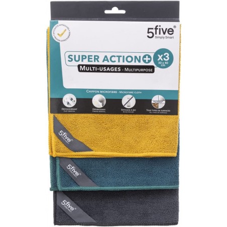 PAÑO MICROFIBRA MULTIUSOS SET 3 30X40CM