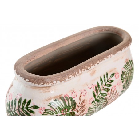 MACETERO DECORATIVO GRES LEAVES 23X10X9CM