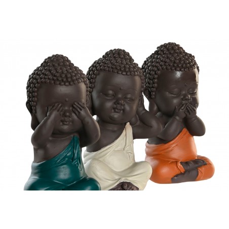 FIGURA BUDA MONJE BEBE MONOS SABIOS 5,5X5X10,5CM