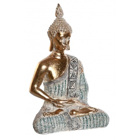 FIGURA BUDA DECORATIVA DORADO DECAPE 13X7,5X20CM