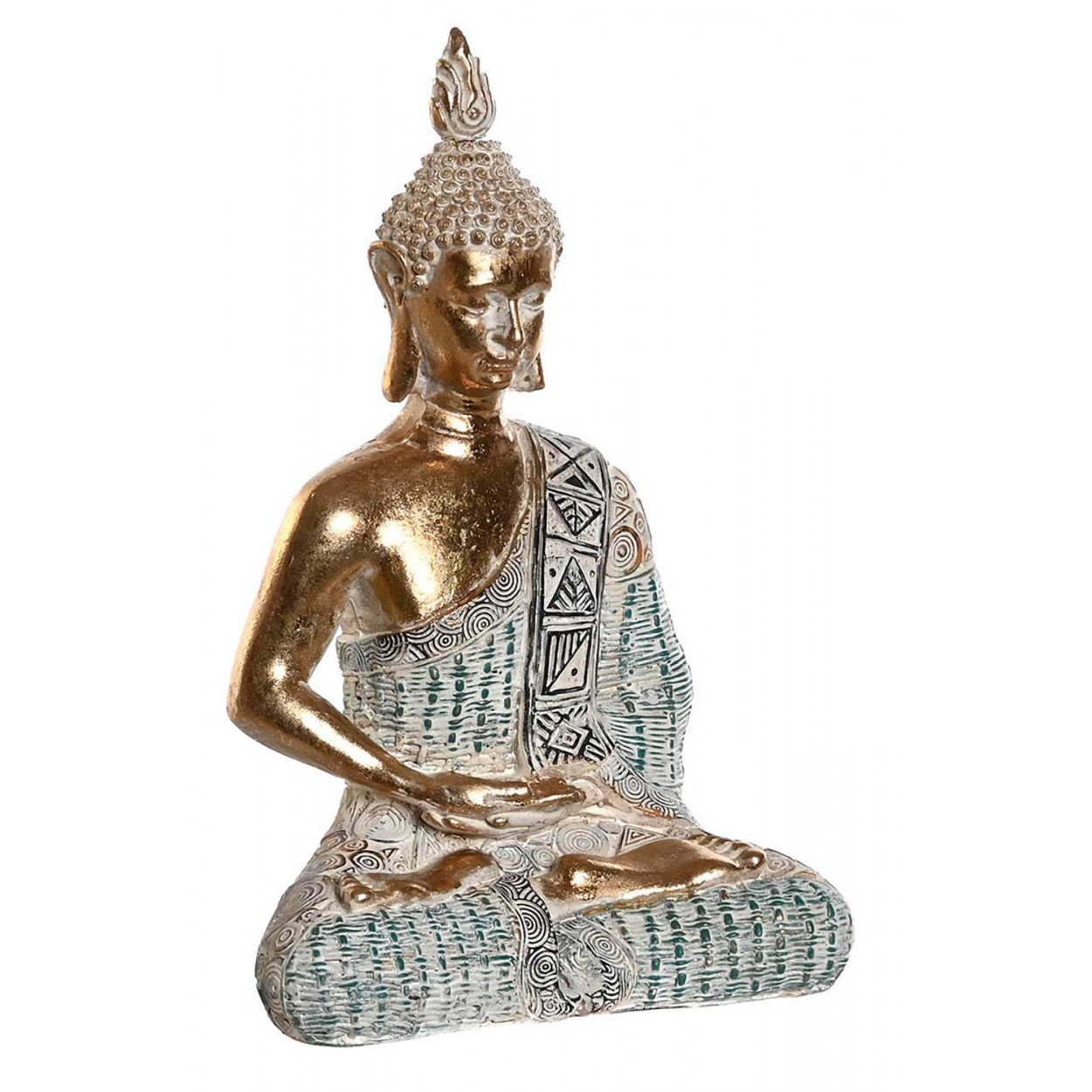 FIGURA BUDA DECORATIVA DORADO DECAPE 13X7,5X20CM
