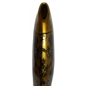 JARRON DECORATIVO DORADO CERÁMICA 45X29X4,5CM