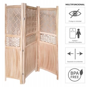 BIOMBO SEPARADOR DECORATIVO NATUR 120X170CM