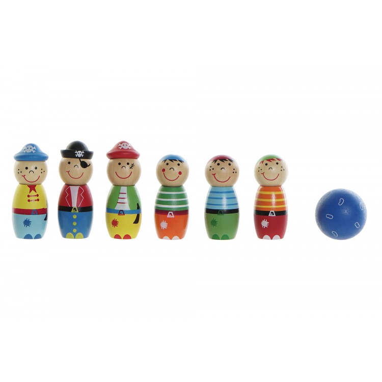 BOLOS MADERA PIRATAS JUGUETE INFANTIL MULTICOLOR
