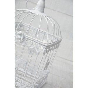 Jaula Blanca Decorativa de Metal "Mariposa", Elegante y Original. Decoración Jaulas Boda, Comunión, Jardín, Navidad.