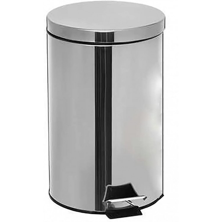 *TARA* PAPELERAS INOX CUBO, TAPA Y PEDAL 12L / 3L