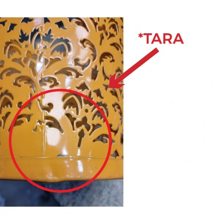 *TARA* PAPELERA METAL NARANJA 28X19X25