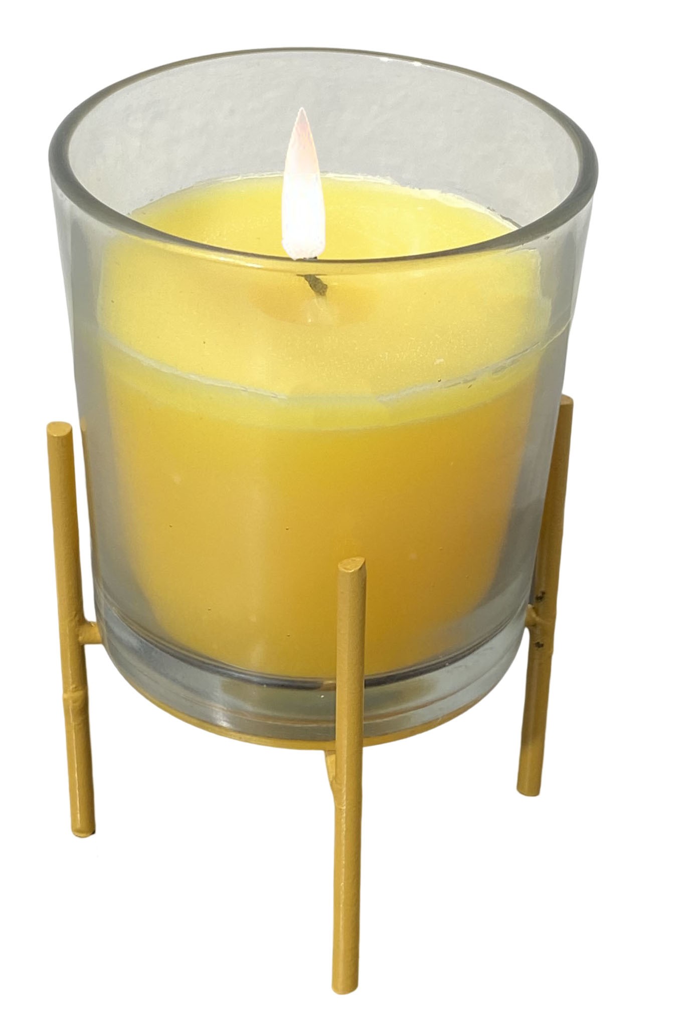 VELA CITRONELA SOPORTE METÁLICO 7X7X12CM 120GR