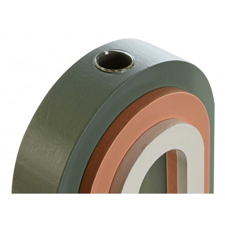JARRÓN DECORATIVO MDF Y VIDRIO IRIS 10,5X3,5X18CM