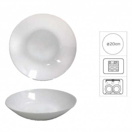 SET 2 PLATOS HONDOS BLANCOS Ø20 CM