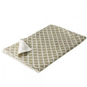 Couverture canapé diamants beige velvet (170x130)