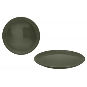 PLATO POSTRE VERDE CAQUI...