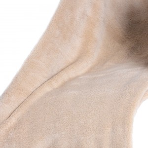 Manta de sofá beige microfibra (125x150 cm) poliester 240gr