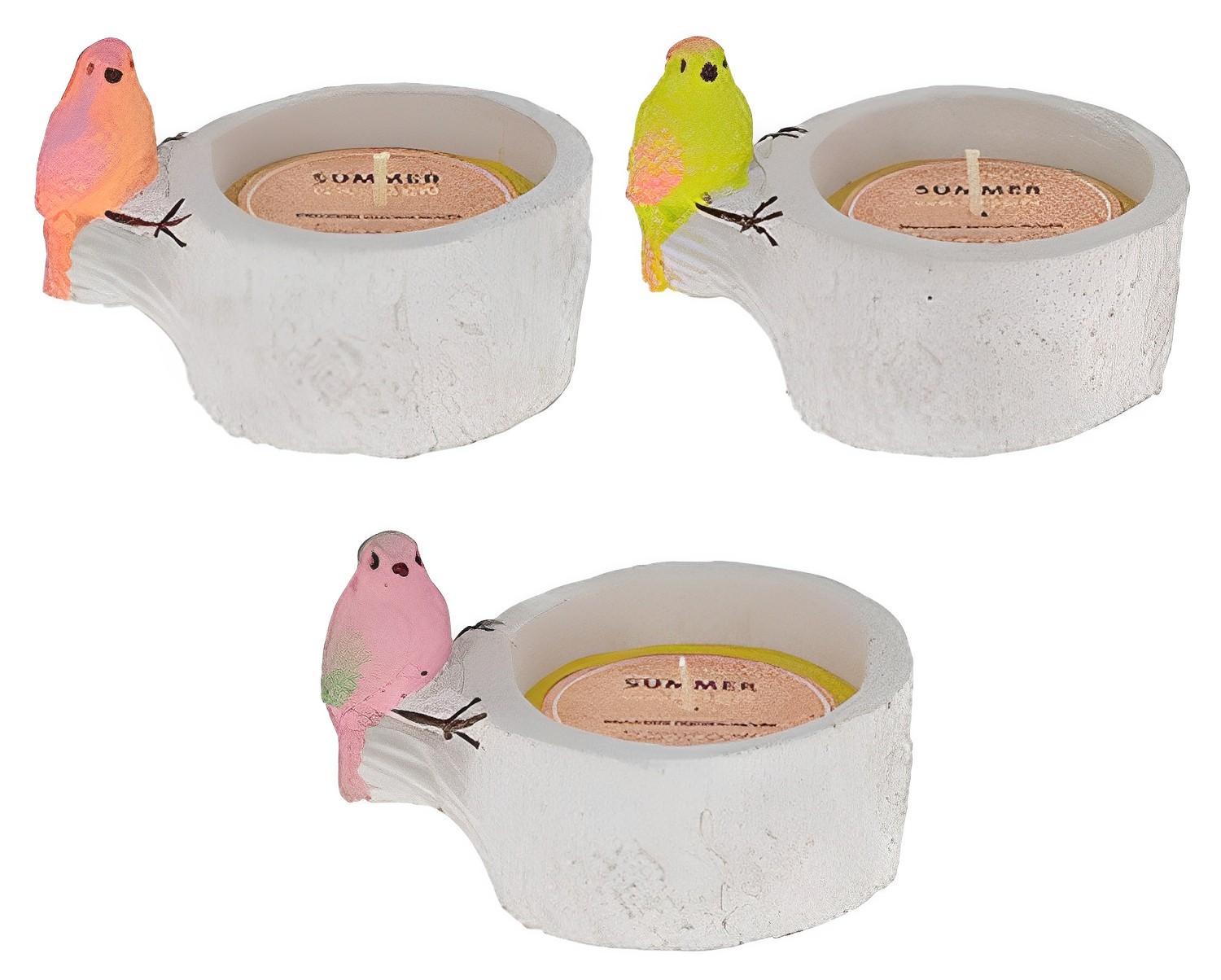 VELA CITRONELA PAJARO TRONCO CEMENTO 7X7,5CM