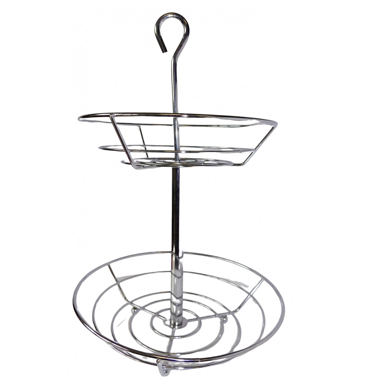 FRUTERO COCINA MODERNO DOS PISOS ACERO CROMADO 40X26CM