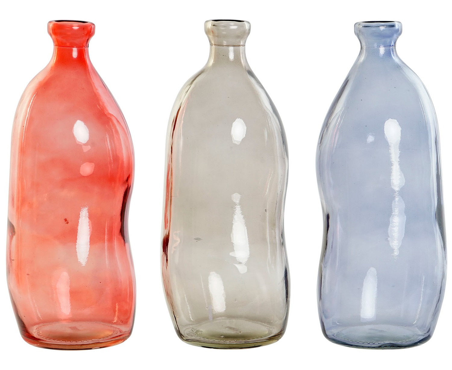 JARRÓN ALTO DECORATIVO CRISTAL RECICLADO ORGANIC 13X13X35CM