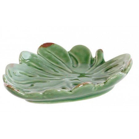 BANDEJA VACIABOLSILLOS PORCELANA HOJA 13X10X2,5CM